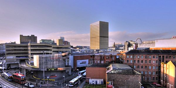 The Arndale shopping centre in the city of Manchester