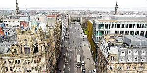 Panorama over Edinburgh city in Scotland